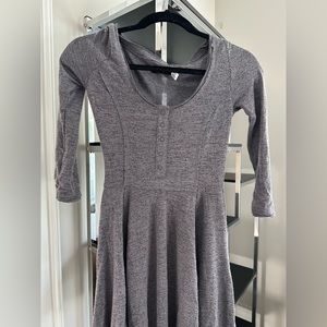 Grey 3/4 sleeve mini dress